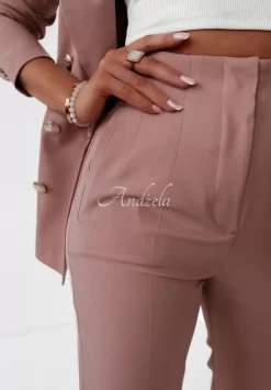 Eleganckie Spodnie Marshall Brudny Roz