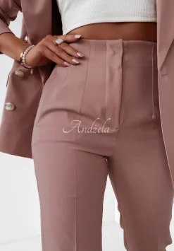 Eleganckie Spodnie Marshall Brudny Roz