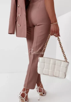 Eleganckie Spodnie Marshall Brudny Roz