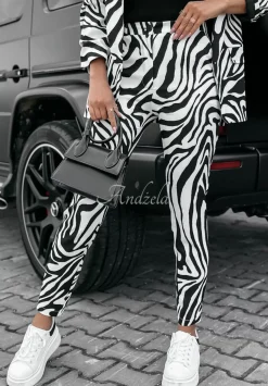 Eleganckie Spodnie Premium W Zebre
