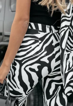 Eleganckie Spodnie Premium W Zebre