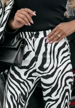 Eleganckie Spodnie Premium W Zebre