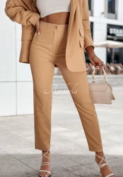 Eleganckie Spodnie Trendsetter Camelowe
