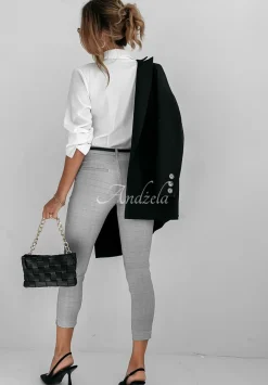 Eleganckie Spodnie W Krate From This Moment Szare
