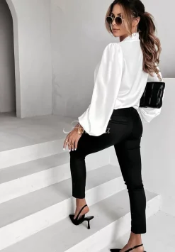 Eleganckie Spodnie Z Paskiem Admire Czarne