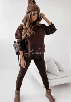 Komplet Bluza I Legginsy Let'S Go Czekoladowy