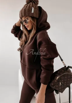 Komplet Bluza I Legginsy Let'S Go Czekoladowy