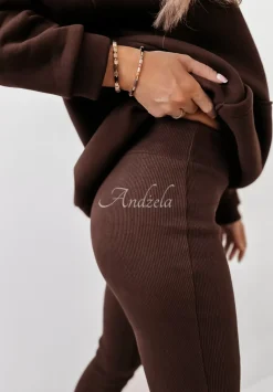 Komplet Bluza I Legginsy Let'S Go Czekoladowy