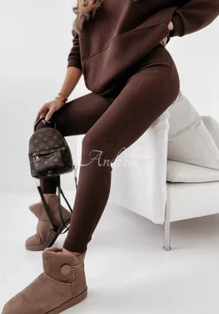 Komplet Bluza I Legginsy Let'S Go Czekoladowy