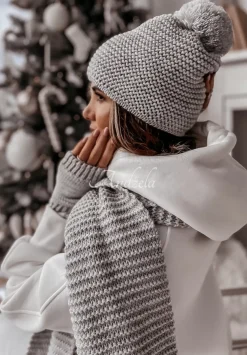 Komplet Czapka, Szalik, Rekawiczki 3In1 Icy Star Szary