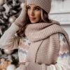 Komplet Czapka, Szalik, Rekawiczki 3In1 Icy Star Nude