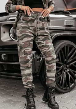 Komplet Dresowy We Wzor Moro Hiding Mokka