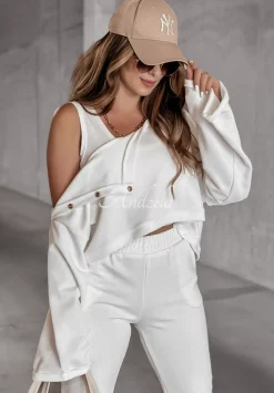Komplet 3In1 Bluza, Spodnie I Top No Limits Ecru
