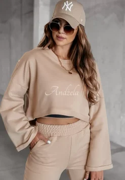 Komplet 3In1 Bluza, Spodnie I Top No Limits Bezowy