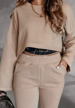 Komplet 3In1 Bluza, Spodnie I Top No Limits Bezowy