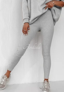 Komplet 3In1 Legginsy, Top I Bluza Super Fit Szary