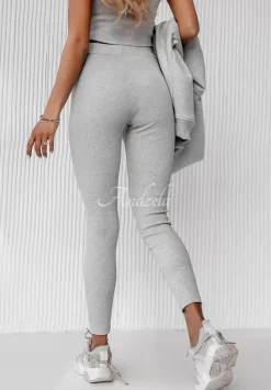 Komplet 3In1 Legginsy, Top I Bluza Super Fit Szary