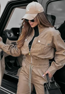 Komplet Outfit The World Camelowy
