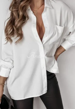 Koszula Z Kolnierzem I Kieszenia Beauty Basics Ecru