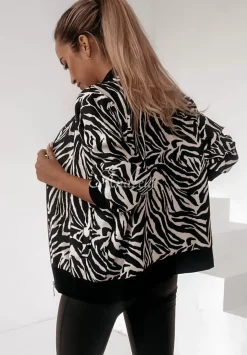 Krotka Bluza Bomberka Berrondo W Zebre