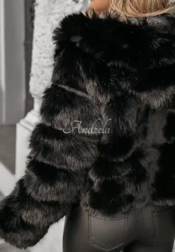 Krotka Kurtka Futerko Beauty Of Winter Czarna