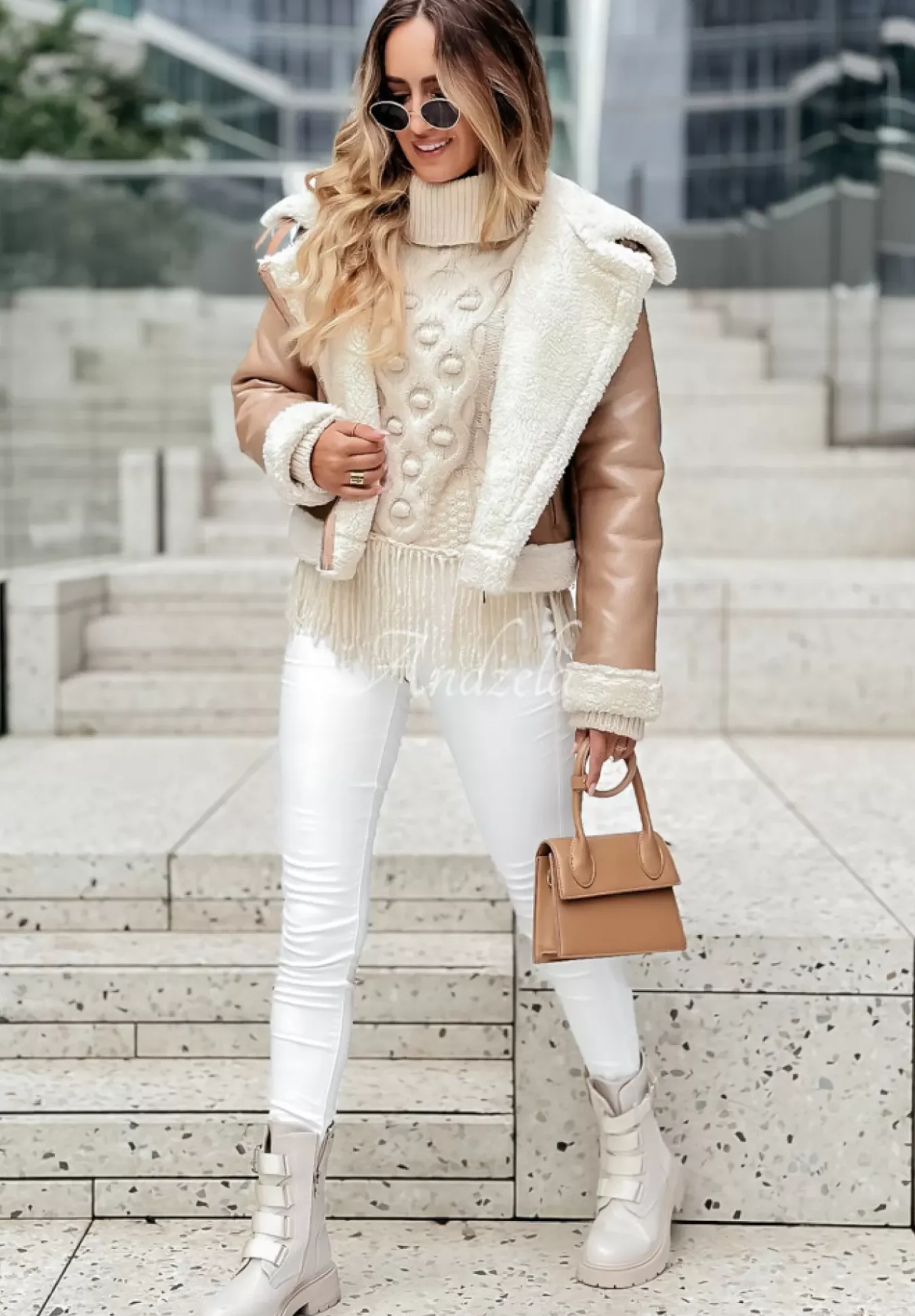 Krotka Kurtka Kozuch Layer Up Camelowa
