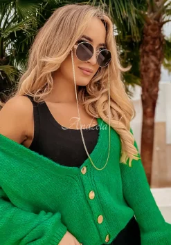 Krotki Kardigan Oversize Hug Me Zielony