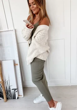 Krotki Kardigan Oversize Cocomore More Ecru