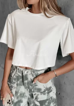 Krotki T-Shirt Chicky-Chick Ecru