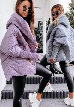 Kurtka Oversize Z Kapturem Sancha Szara