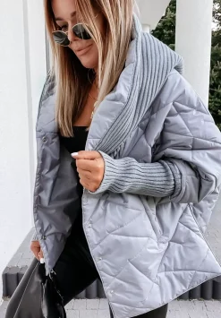 Kurtka Oversize Z Kapturem Sancha Szara