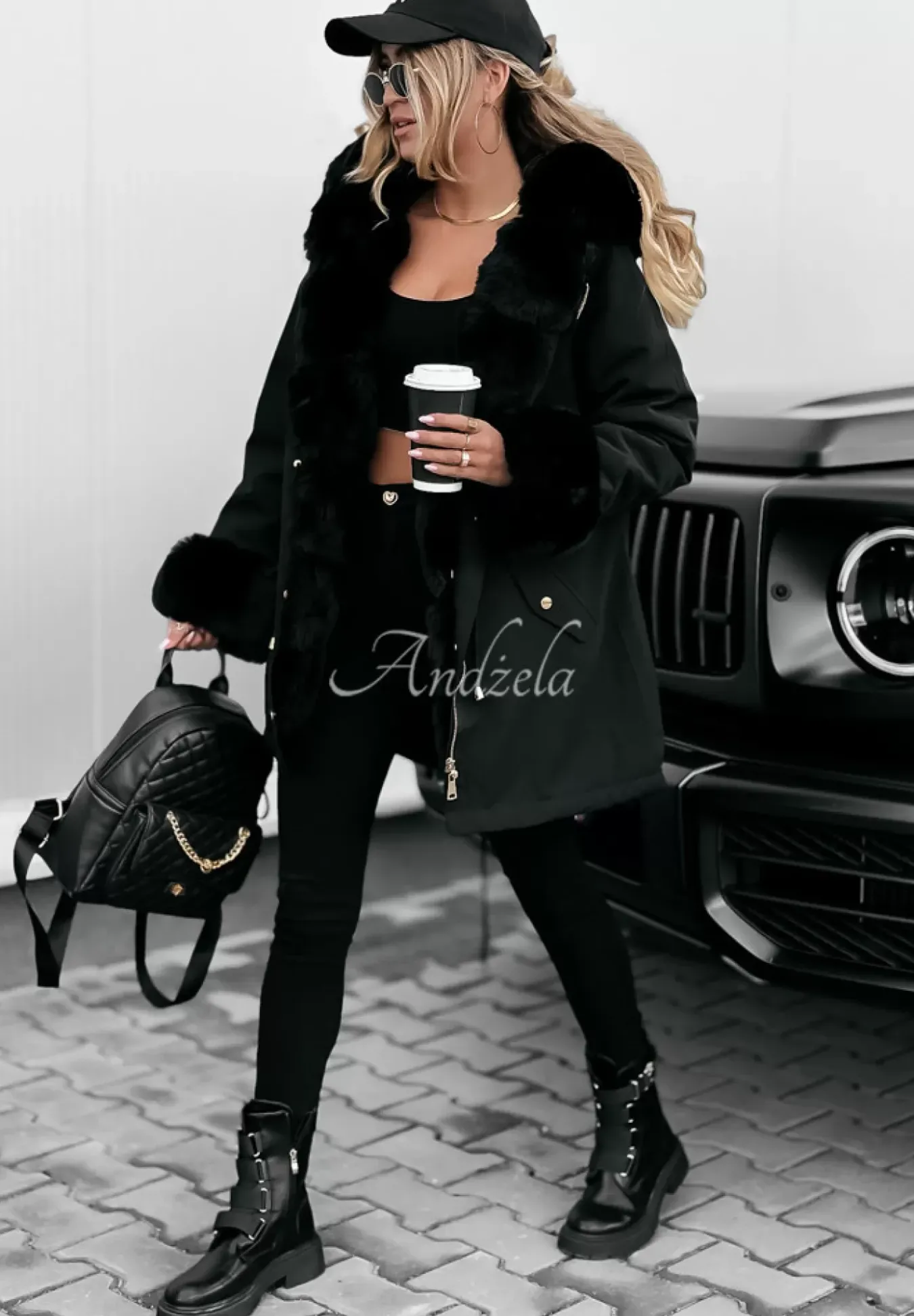 Kurtka Parka Z Futerkiem Stay Warm Czarna