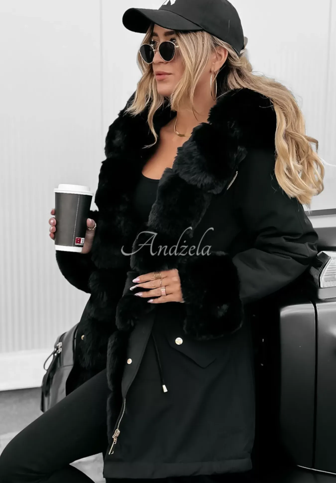 Kurtka Parka Z Futerkiem Stay Warm Czarna