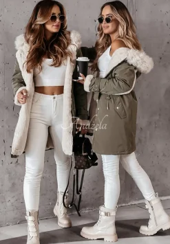 Kurtka Parka Z Futerkiem Keep It Cozy Khaki