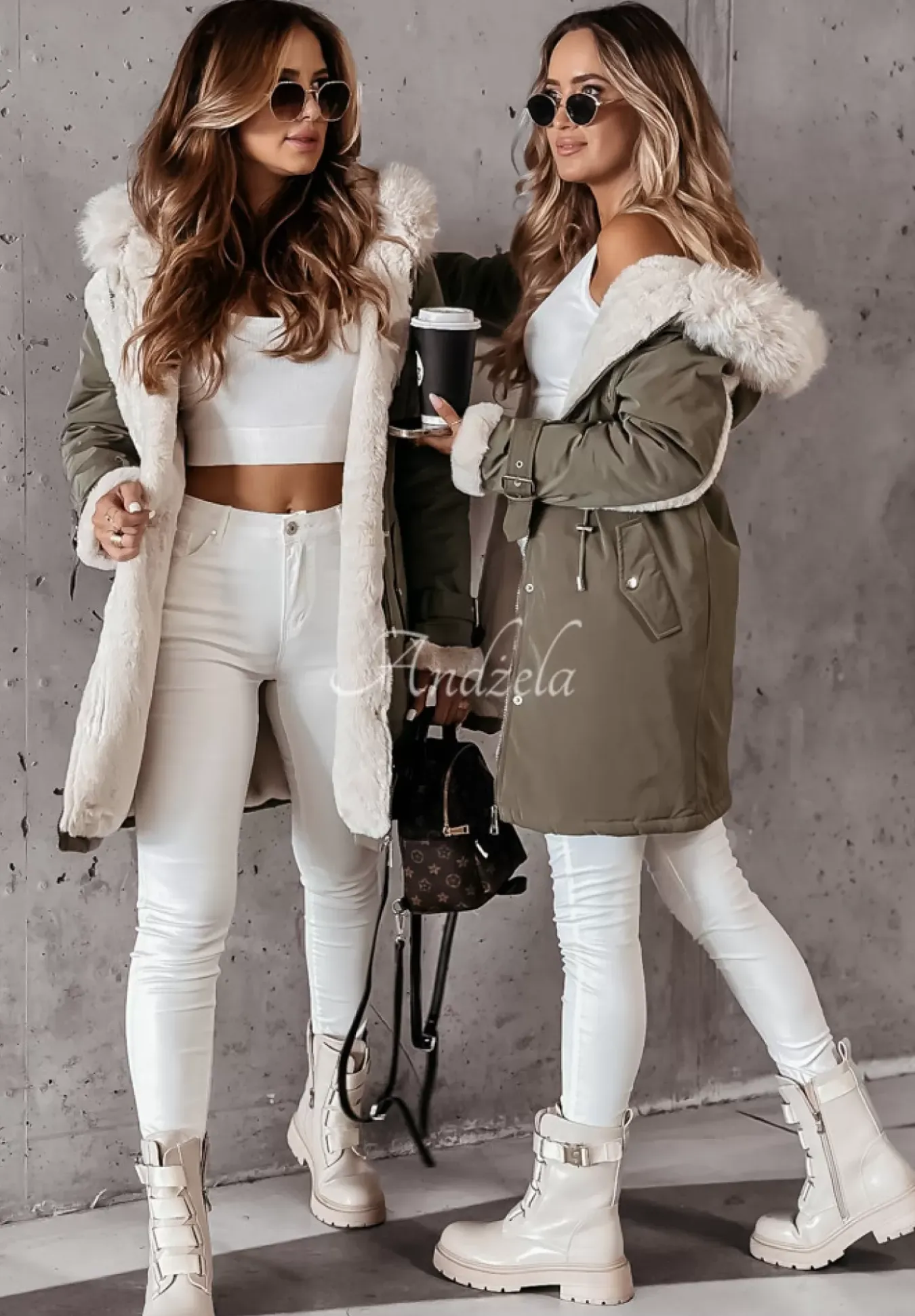 Kurtka Parka Z Futerkiem Keep It Cozy Khaki