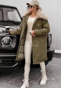 Kurtka Parka Z Futerkiem Kira Khaki
