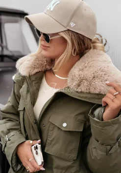 Kurtka Parka Z Futerkiem Kira Khaki