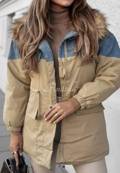 Kurtka Parka Z Futerkiem Celebrating Fall Camelowa