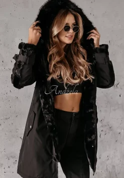 Kurtka Parka Z Futerkiem Keep It Cozy Czarna