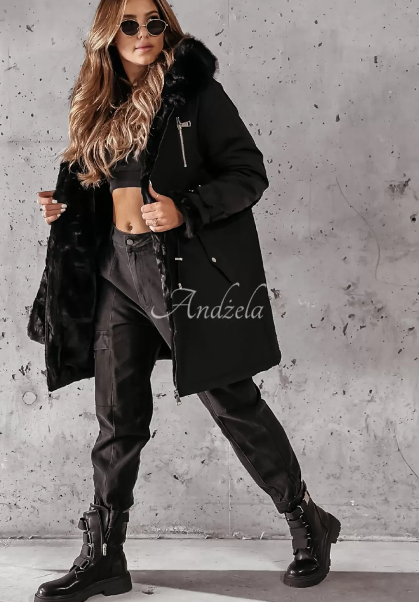 Kurtka Parka Z Futerkiem Keep It Cozy Czarna