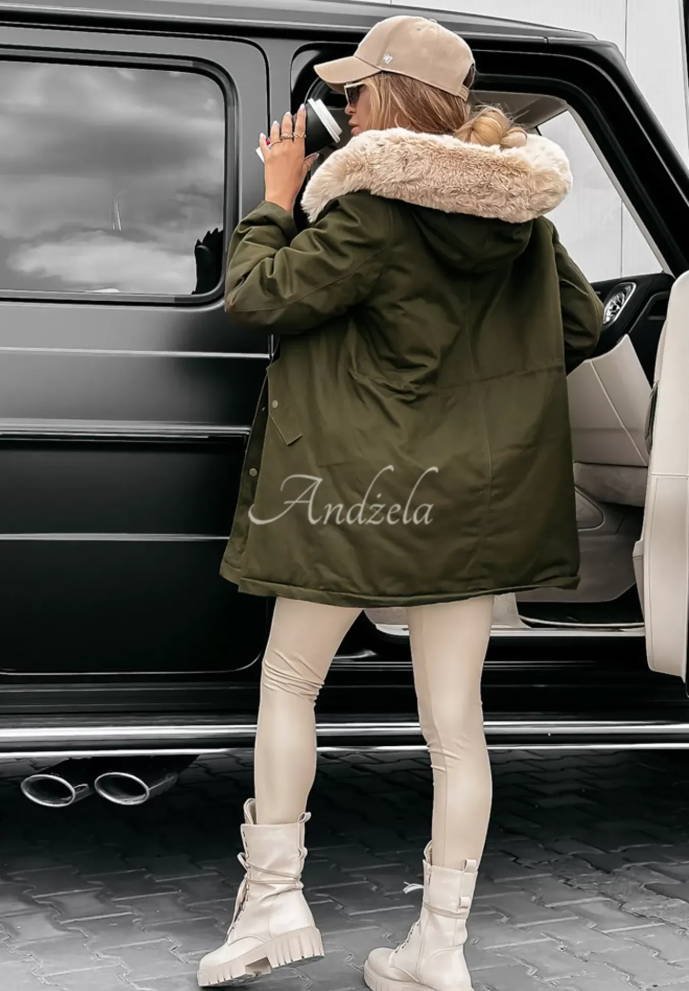 Kurtka Parka Z Futerkiem Carlow Khaki
