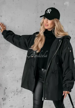 Kurtka Parka Z Kapturem Changing Seasons Czarna