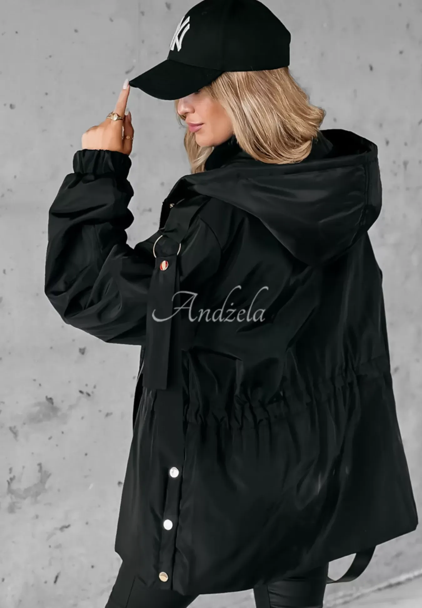 Kurtka Parka Z Kapturem Changing Seasons Czarna