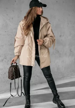 Kurtka Parka Z Kapturem Changing Seasons Bezowa
