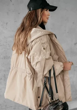 Kurtka Parka Z Kapturem Changing Seasons Bezowa