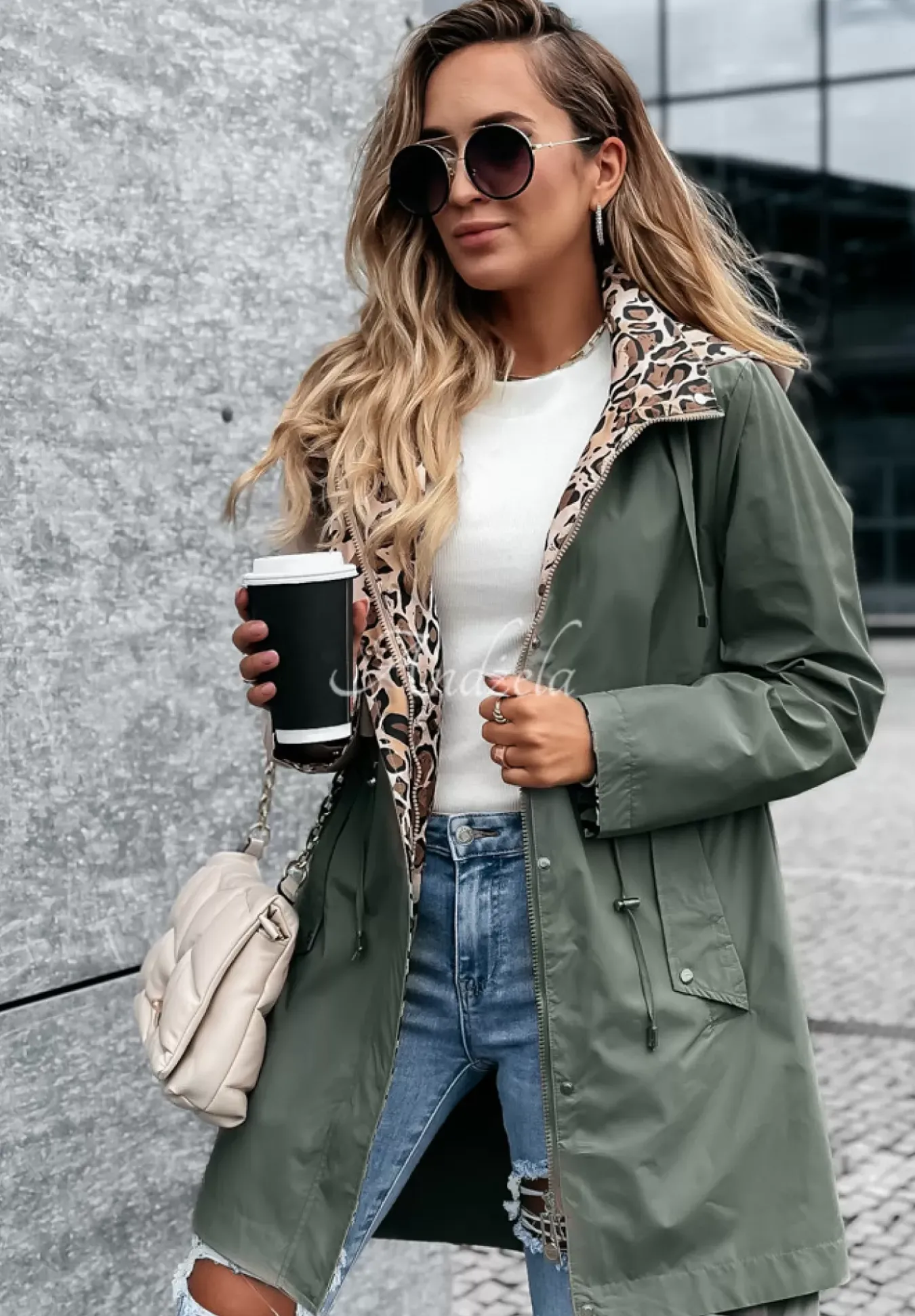 Kurtka Parka Z Kapturem Lil Panther Khaki