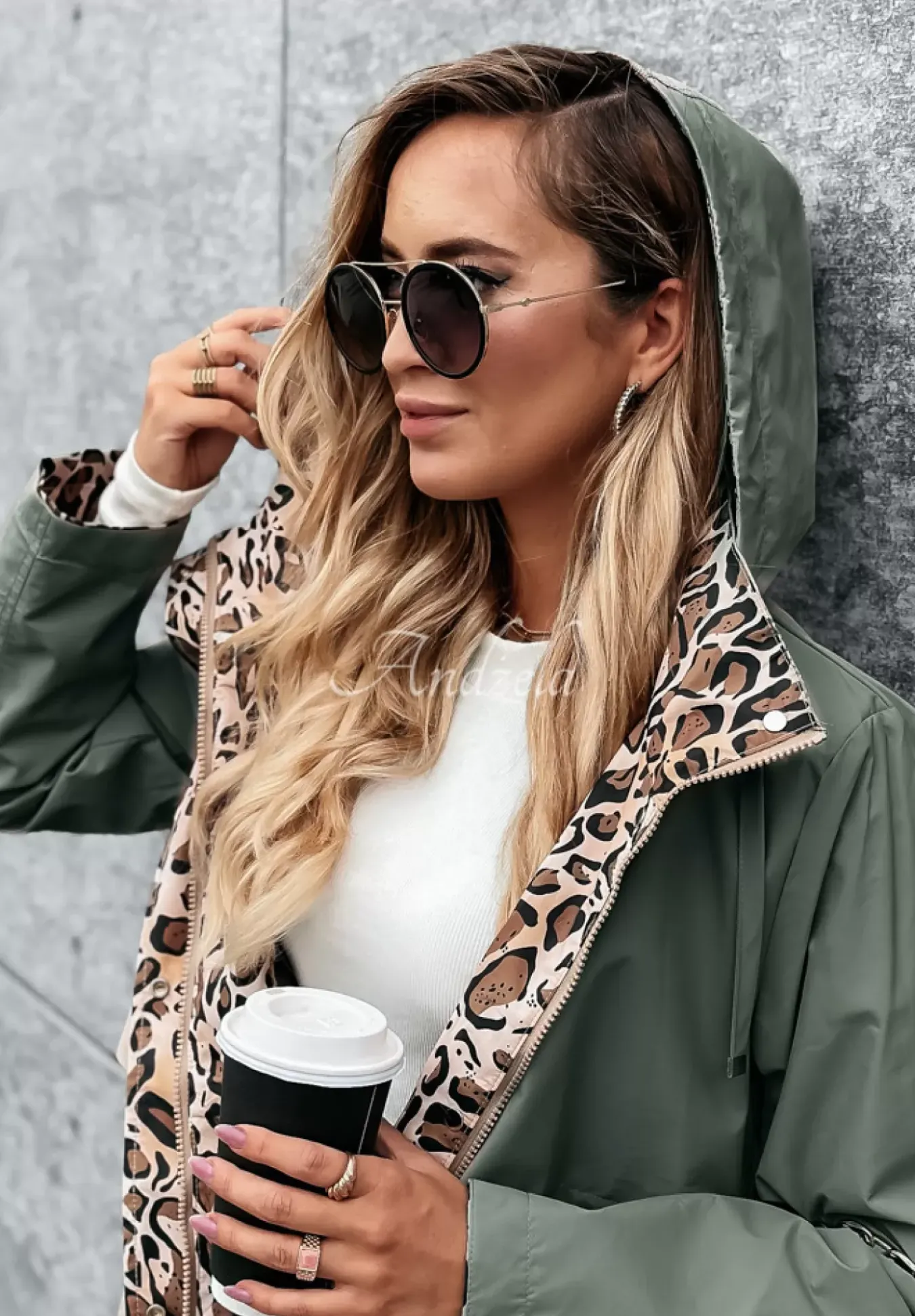 Kurtka Parka Z Kapturem Lil Panther Khaki