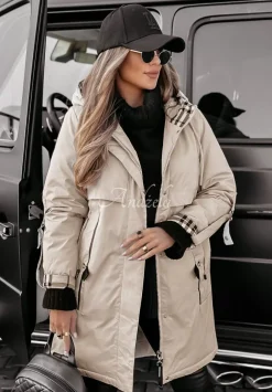 Kurtka Parka Z Kapturem Windy Willow Bezowa