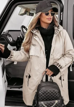 Kurtka Parka Z Kapturem Windy Willow Bezowa
