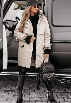 Kurtka Parka Z Kapturem Windy Willow Bezowa